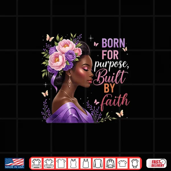 Design Black Women Christian Afro Faith God African American Shirt