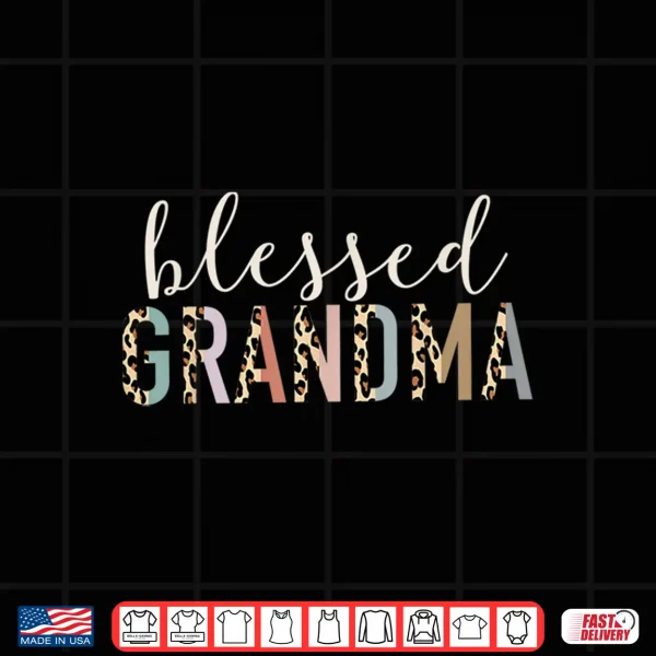 Design Blessed Grandma Cute Leopard Print Shirt