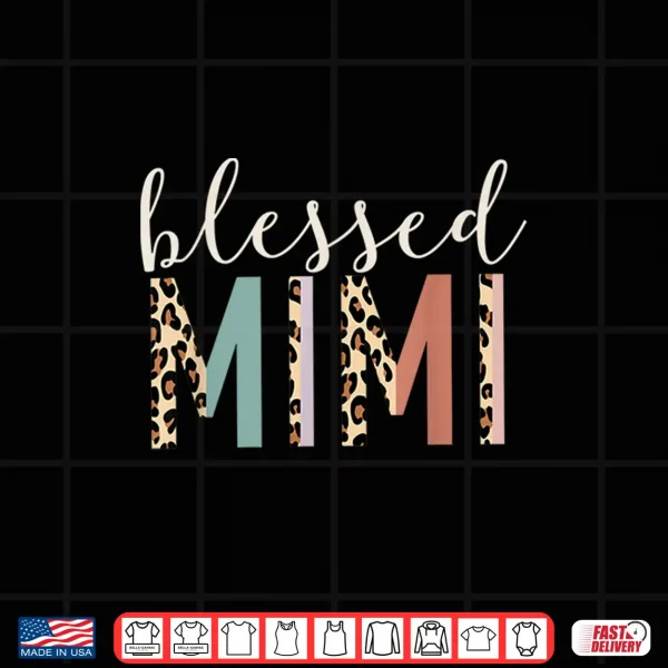 Design Blessed Mimi Cute Leopard Print Shirt