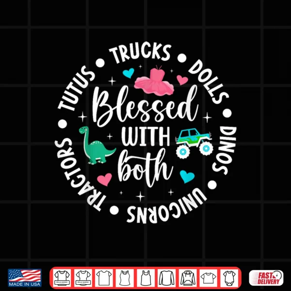 Design Blessed Mom Of Both Mother Of Boys And Girls Shirt