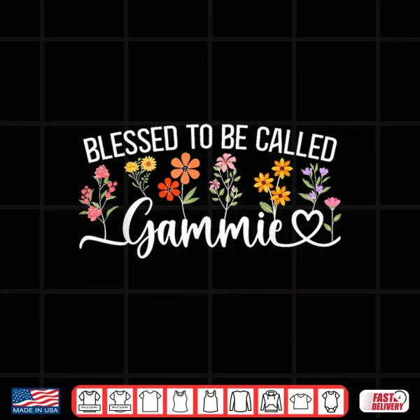 Design Blessed to Be Called Gammie Floral Mothers Day Shirt