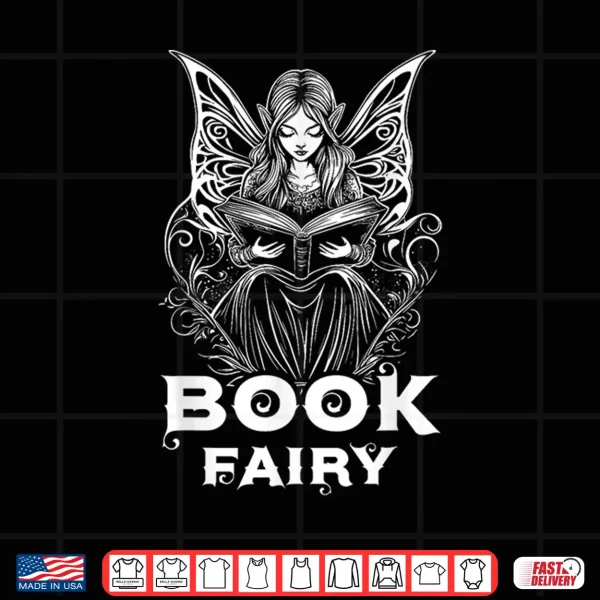 Design Book Fairy Fantasy Bookish Literature Fairycore Shirt