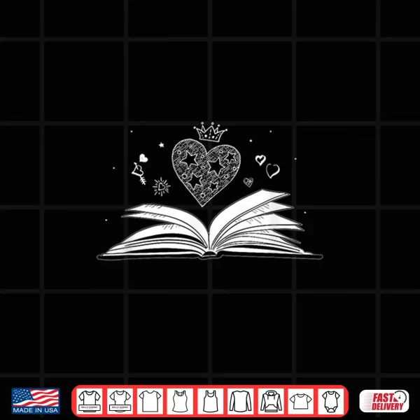 Design Book Lover Valentines Day Librarian Gift Idea Reading Shirt
