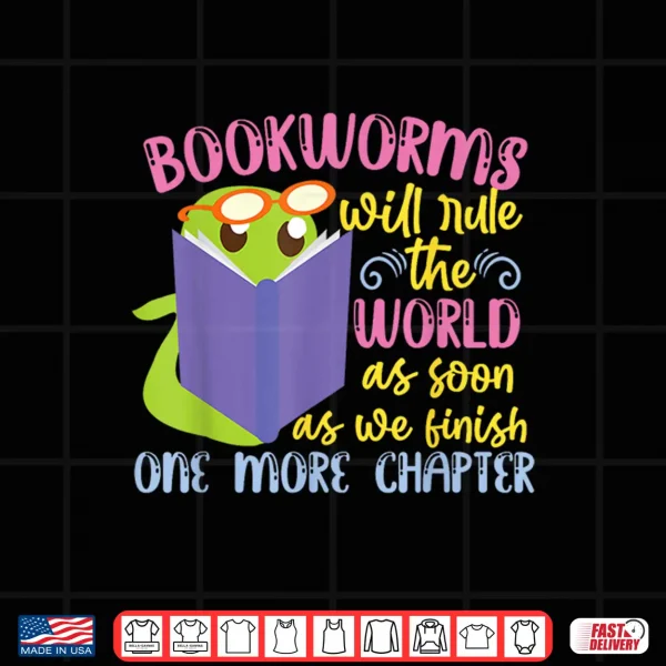 Design Book Reading Bookworms Will Rule The World Shirt