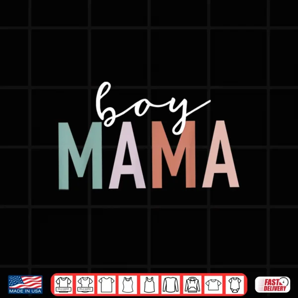 Design Boy Mama Gifts For Mother Mom Of Boys Leopard Print Shirt