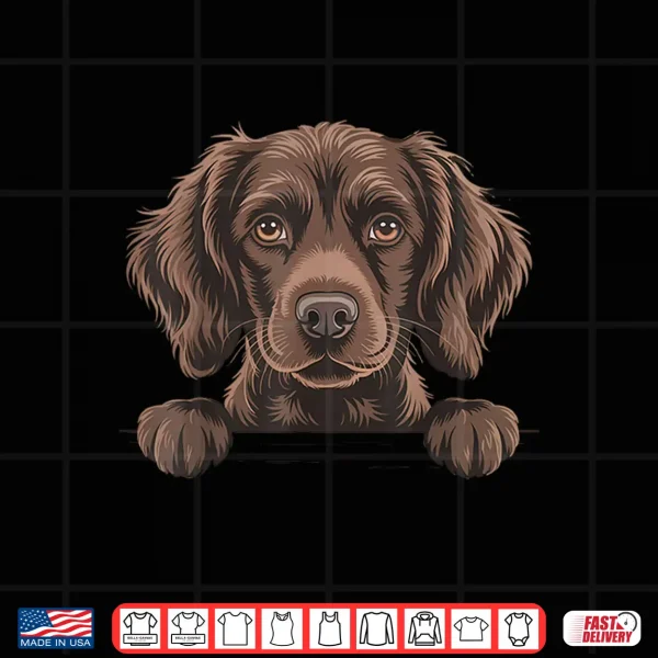 Design Boykin Spaniel Funny Peeking Swamp Poodle LBD Dog Shirt