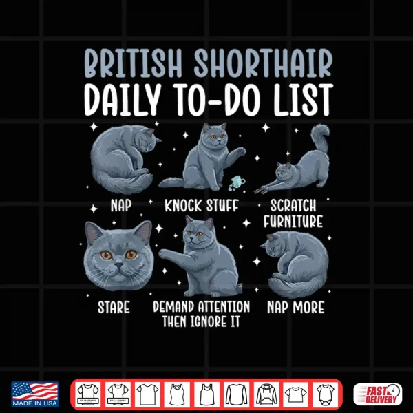 Design British Shorthair Cat Owner Funny British Shorthair Cat Mom Shirt