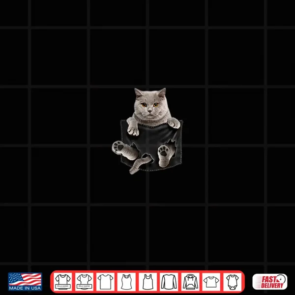 Design British Shorthair Cat in Pocket Shirt