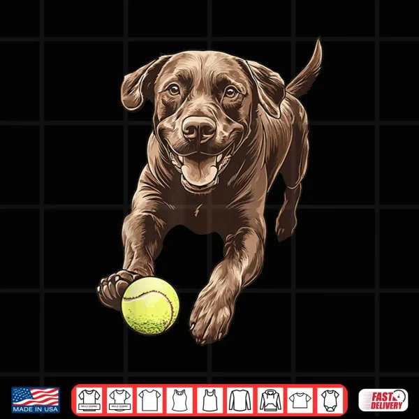 Design Brown Labrador chasing ball Shirt