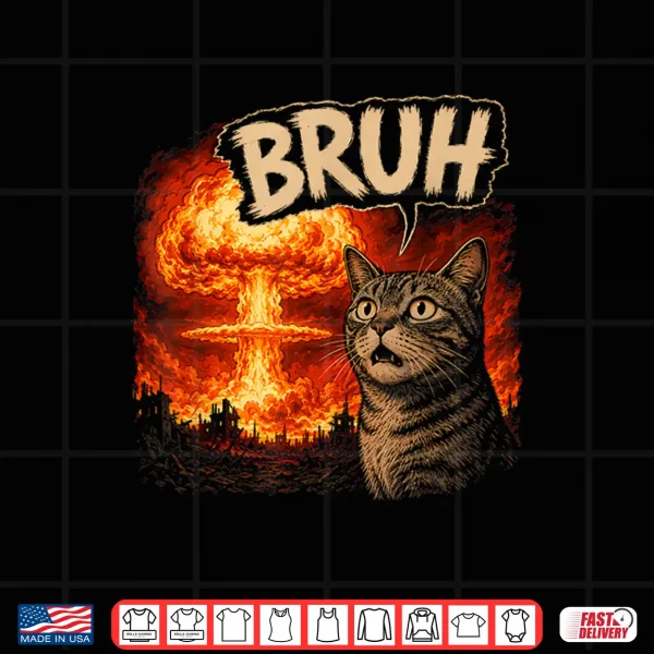 Bruh Cat Meme Funny Kids Meme Slang Trendy Viral Joke Shirt 4 Design Bruh Cat Meme Funny Kids Meme Slang Trendy Viral Joke Shirt