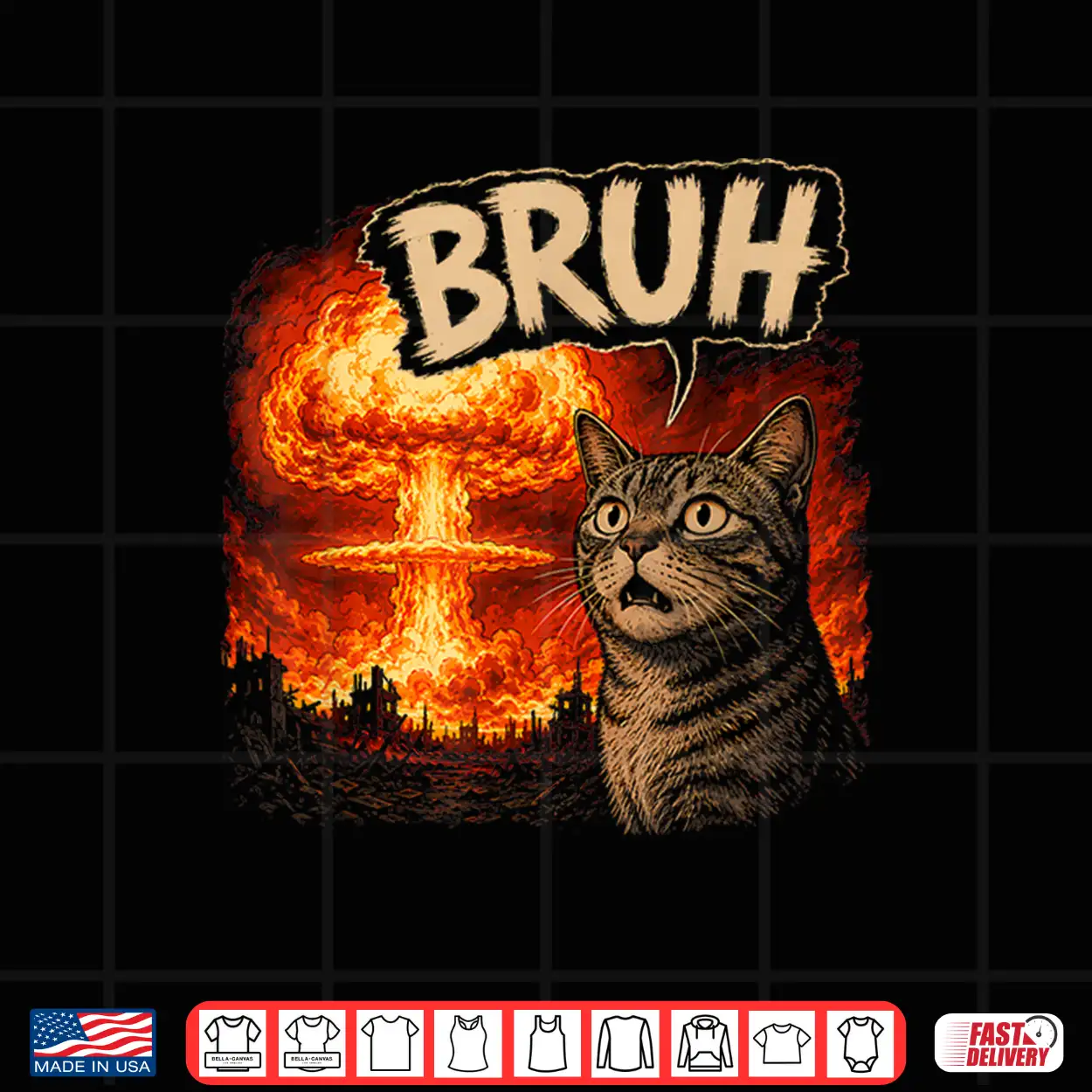 Bruh Cat Meme Funny Kids Meme Slang Trendy Viral Joke Shirt Bruh Cat Meme Funny Kids Meme Slang Trendy Viral Joke Shirt