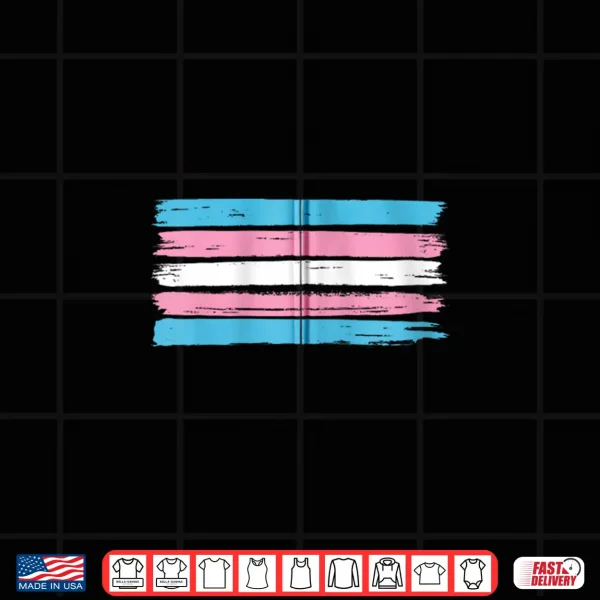 Design Brush Painting Gay Pride Month LGBTQ Flag Transgender Shirt