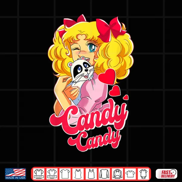 Design Candy Raccoon Cartoon Japanese 80s Retro Vintage Anime Manga Shirt