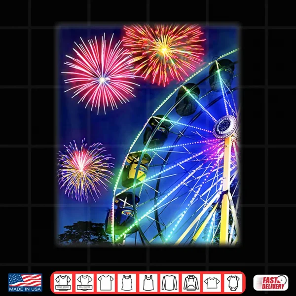 Carnival Ferris Wheel Fireworks Shirt 4 Design Carnival Ferris Wheel Fireworks Shirt