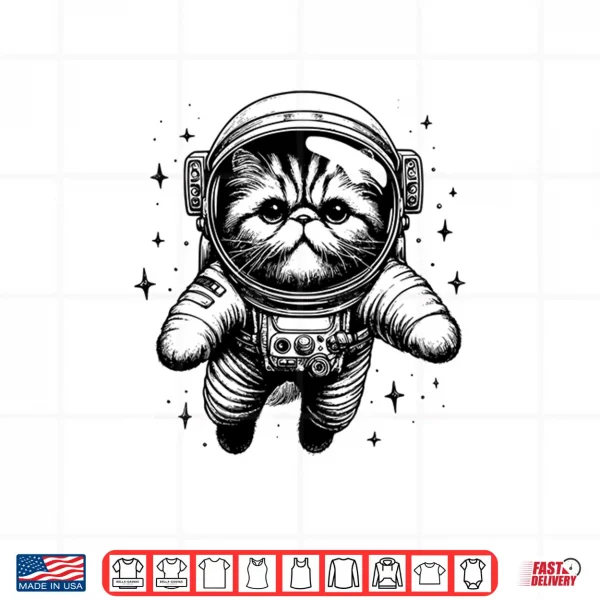 Design Cat Dad Mom Space Astronaut Persian Shirt