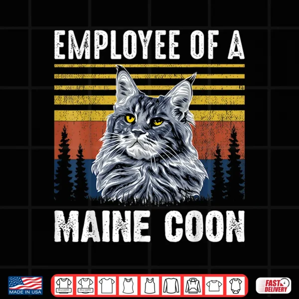 Design Cat Employee Of A Maine Coon Professional Identity Statement Shirt