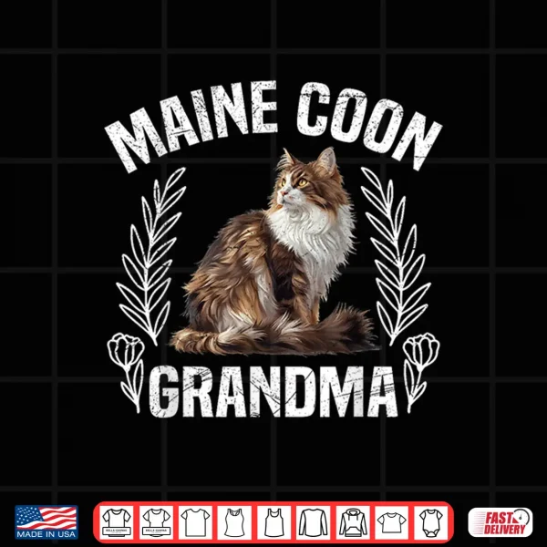 Design Cat Granny PROUD MAINE COON GRANDMA Maine Coon Grandmother Shirt
