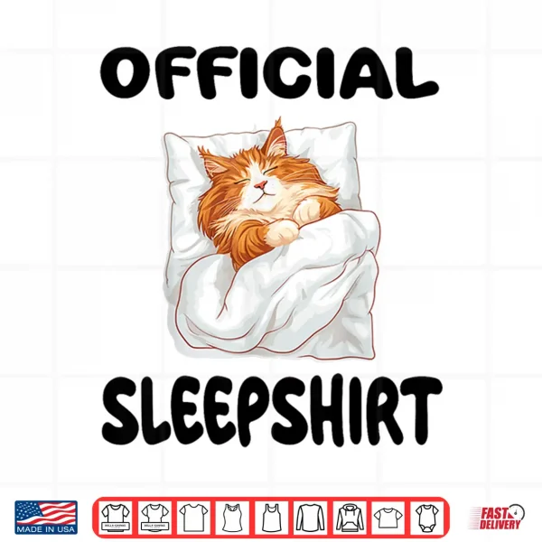 Design Cat Pet Maine Coon Official Sleepshirt Pajamas Nightgown Shirt