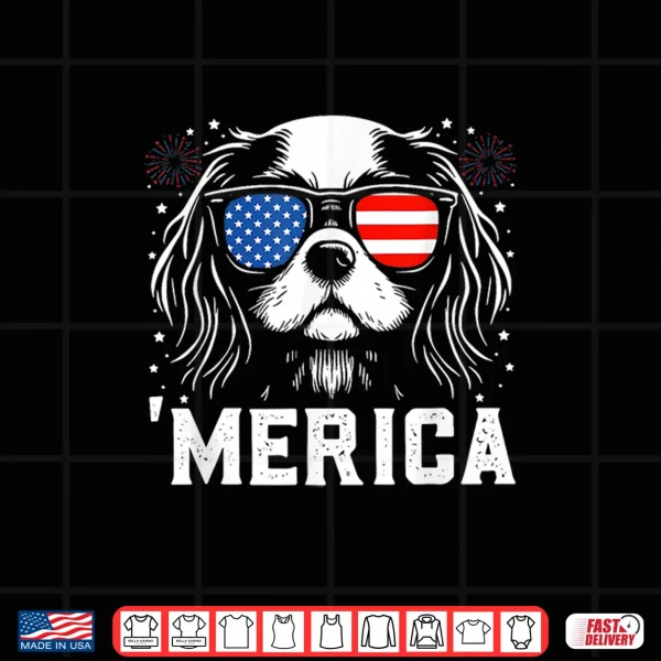 Design Cavalier King Charles Merica 4th of July Shirt