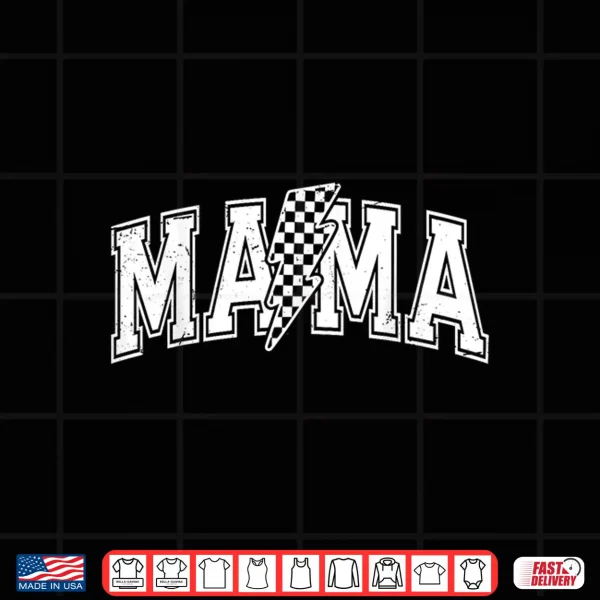 Design Checkered Mama Black And White Checkered Mom Mothers Day Shirt