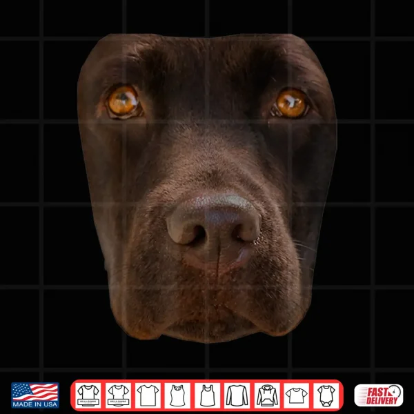 Design Chocolate Lab Lovers Dark Brown Dog Face Costume Shirt