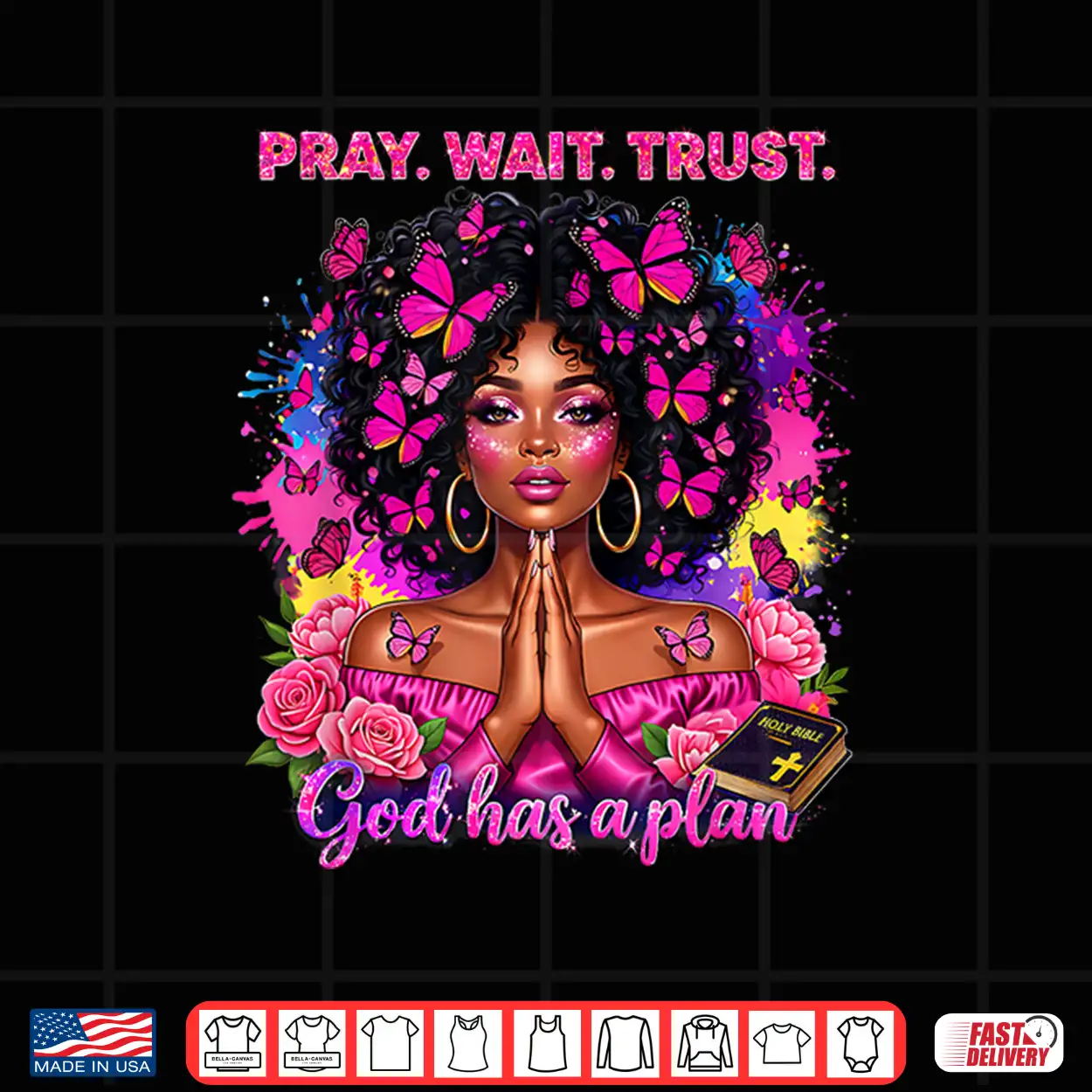 Christian Afro Faith God African American Black Women Shirt Christian Afro Faith God African American Black Women Shirt