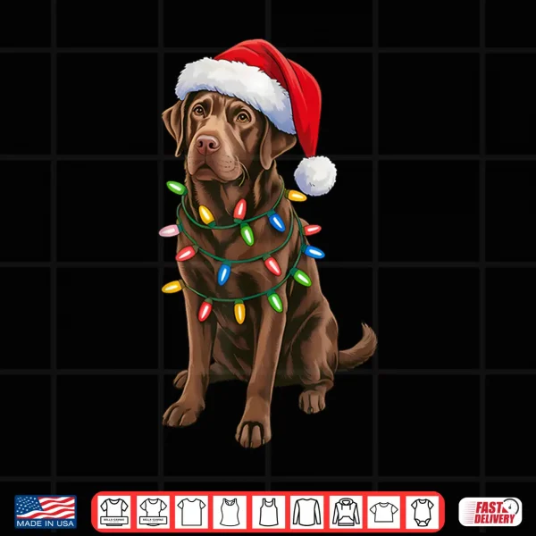 Design Christmas Chocolate Lab Labrador Retriever Men Women Kids Shirt