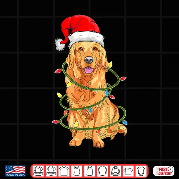 Design Christmas Dog Golden Retriever Pajama Shirt