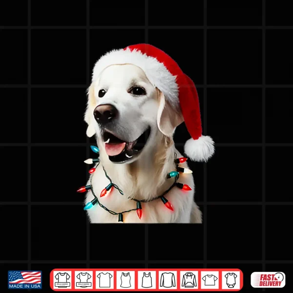 Design Christmas English Cream Golden Retriever Mom Dog Puppy Xmas Shirt