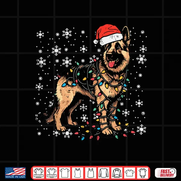 Design Christmas German Shepherd Xmas Police K Nine Dog Shirt