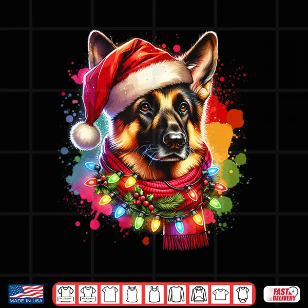 Design Christmas German Shepherd Xmas Shepherd Mom Dog Lover Shirt