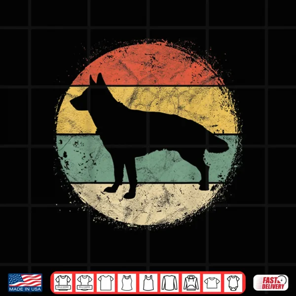 Design Circular Retro German Shepherd Owner Gift Shepard Dad Mom Shirt