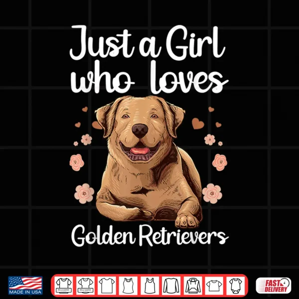Design Cool Golden Retriever For Women Girls Puppy Dog Lover Owner Shirt
