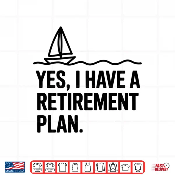 Design Cool Sailing for Men Women Retirement Plan Boating Sailboat Comfort Colors Crop Top