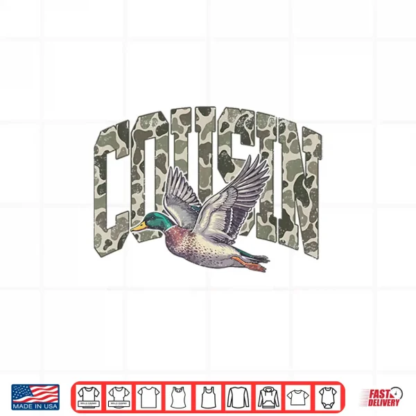 Design Cousin Camo Duck Hunting Party Mallard Duck Camouflage Shirt