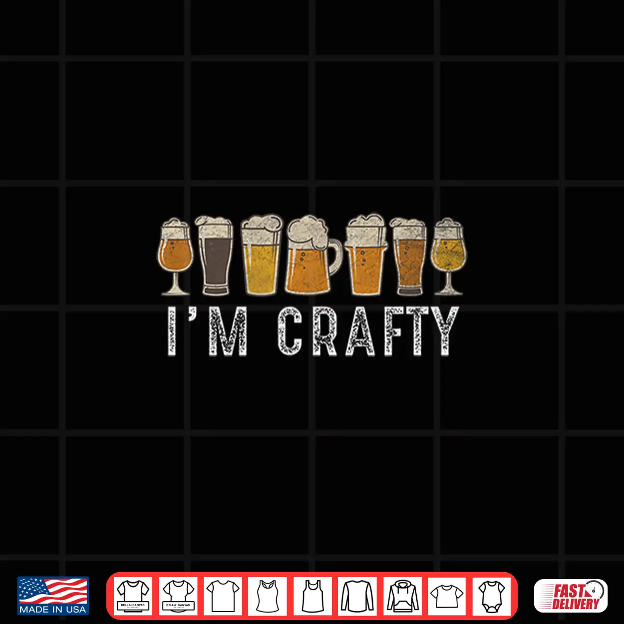 Craft Beer Art I’M Crafty Home Brew Beer Vintage T Shirt Craft Beer Art I’M Crafty Home Brew Beer Vintage T Shirt