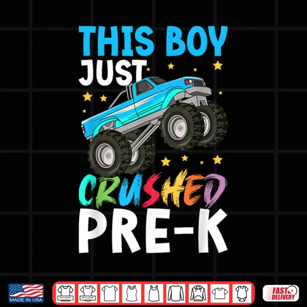 Design Crushed Pre K Last Day of Preschool Graduation Pre K Grad Shirt