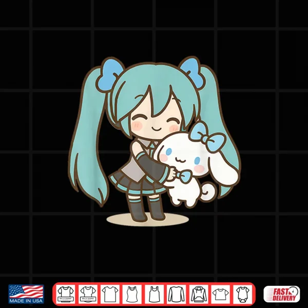 Design Cute Anime Manga Girl Miku Singer Singing Music Lover Kawaii Shirt