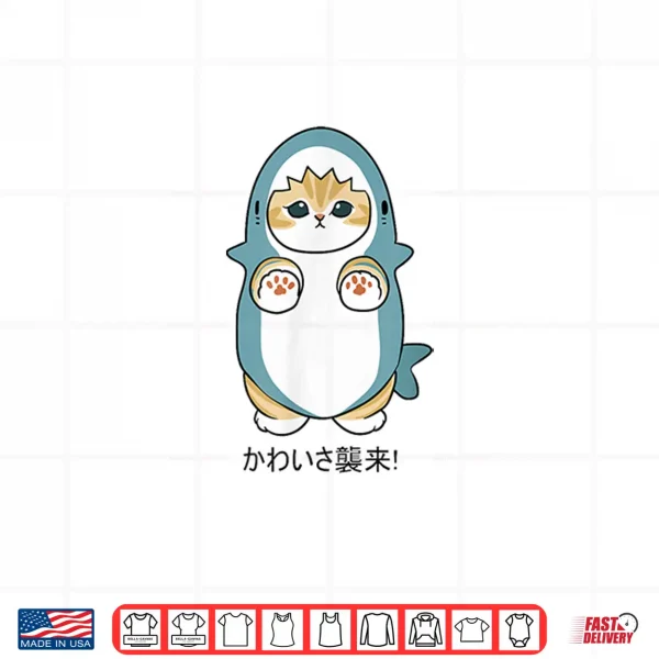 Design Cute Cat Shark Irresistibly Adorable Cat in a Shark Costume Shirt
