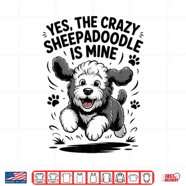 Design Cute Cross Mix Breed Dog Funny Pet Owner Cute Sheepadoodle Shirt