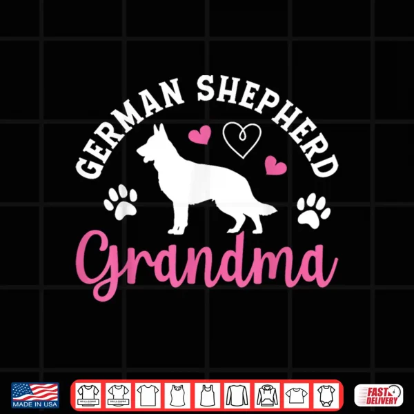 Design Cute German Shepherd Grandma Dog Owner Shirt