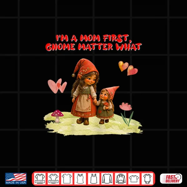 Design Cute Mom Daughter Gnome Mothers Day Shirt