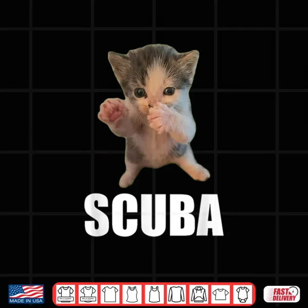 Design Cute Scuba Dancing Meme Cat Scuba Meme Shirt