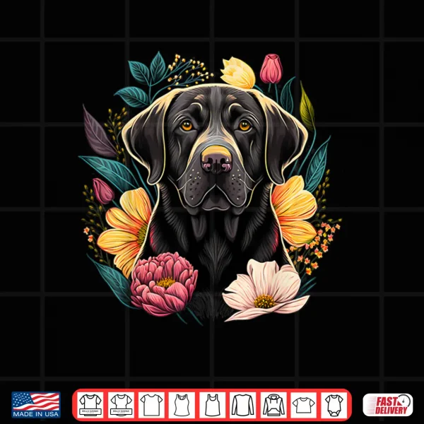Design Cute black Labrador Dog on black Labrador Retriever Lover Shirt
