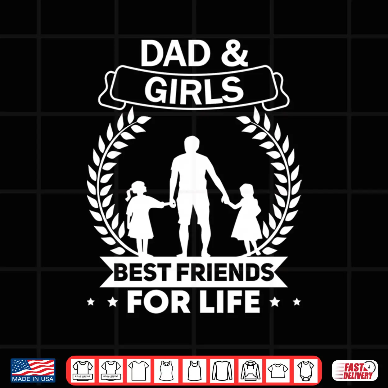 Dad And 2 Girls Partnerlook Dad And Two Daughters Matching Performance Shirt Dad And 2 Girls Partnerlook Dad And Two Daughters Matching Performance Shirt
