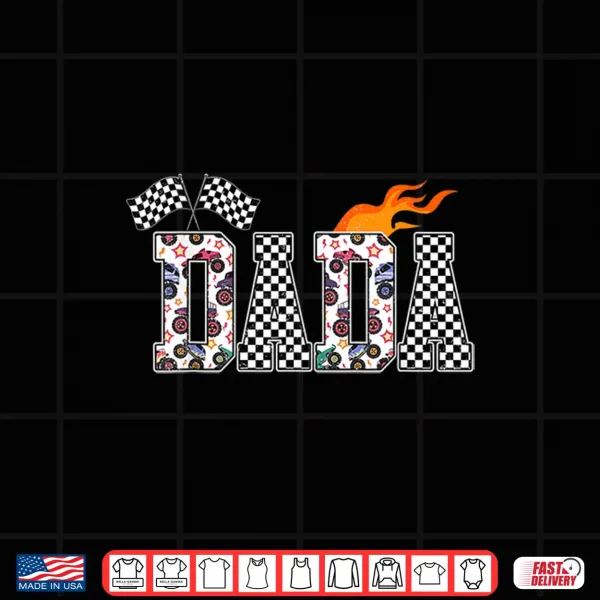 Design Dada dad Pit Crew Racing Car Birthday Family Matching Men Shirt