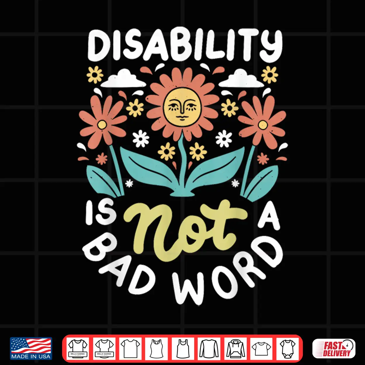 Disability Is Not A Bad Word Illness Support Shirt Disability Is Not A Bad Word Illness Support Shirt