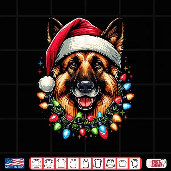 Design Dog Owner Xmas Men Women Favorite German Shepherd Christmas Shirt