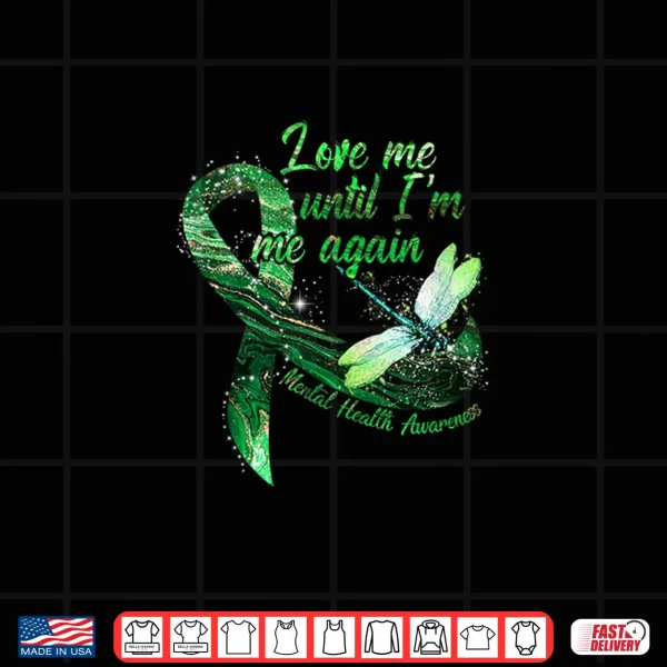 Design Dragonfly Green Ribbon Mental Health Matters Awareness Shirt