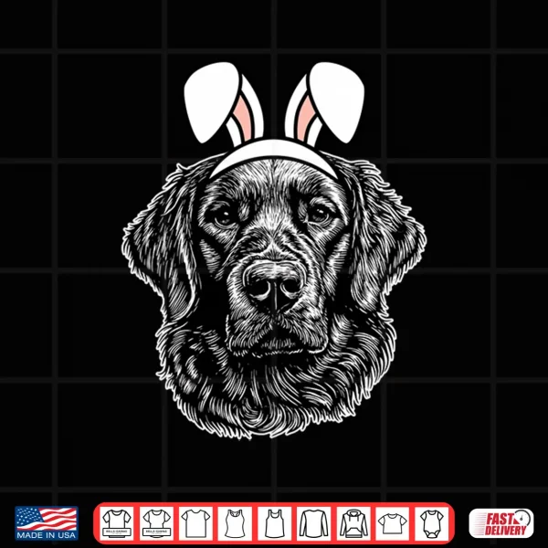 Design Easter Dog Cute Spring Golden Retriever Bunny Ears Fur Baby Shirt